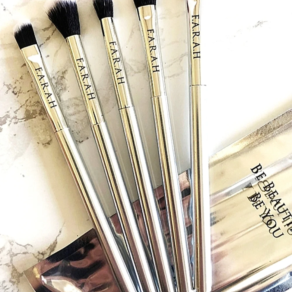 F.A.R.A.H. Eye Perfection 5pc Make-Up Cosmetics Brushes Set NWT